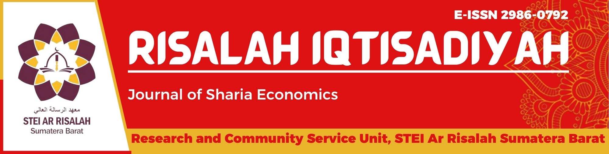 Header Journals RISALAH IQTISADIYAH: Journal of Sharia Economics